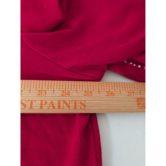 The Quacker Factory Beaded Beach Lighthouse Shirt Womens Size 2X Red Nautical - Picture 10 of 11